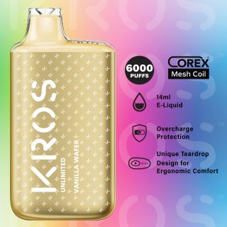 Kros Vape Unlimited 6000 Puffs Vanilla Wafer