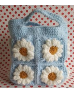 -Bajo pedido- Bolso tejido con margaritas